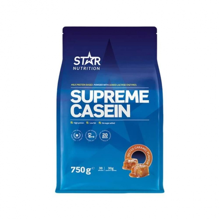Star Nutrition Supreme Casein, 750 g (Salted Caramel) i gruppen Kosttilskud & Fødevarer / Proteinpulver / Kaseinprotein hos Tillskottsbolaget (STAR004-5)