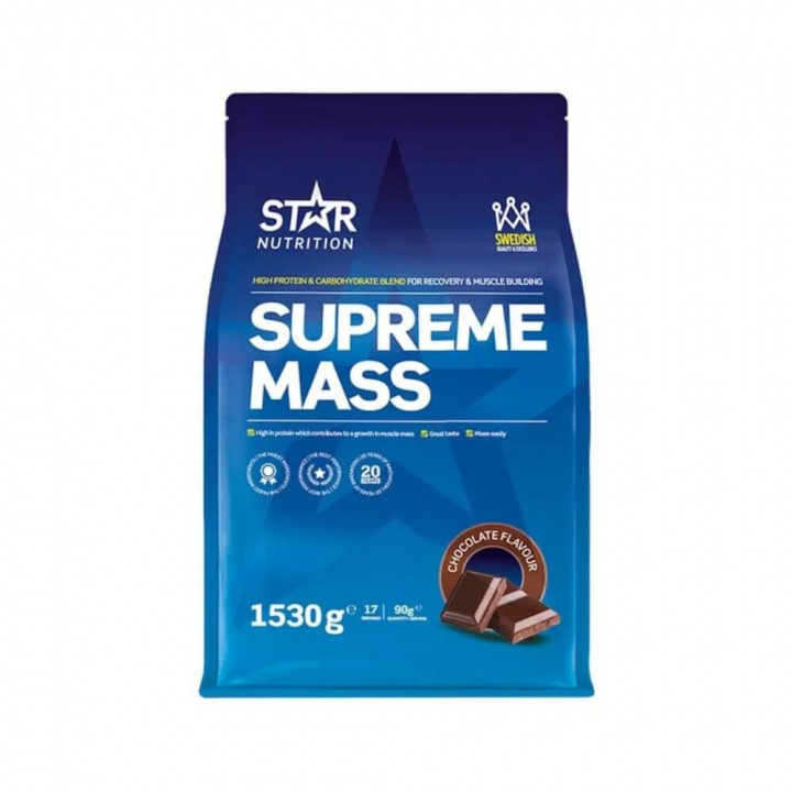 Star Nutrition Supreme Mass, 1530 g (Chocolate) i gruppen Emne / Svensk kosttilskud hos Tillskottsbolaget (STAR005-1)