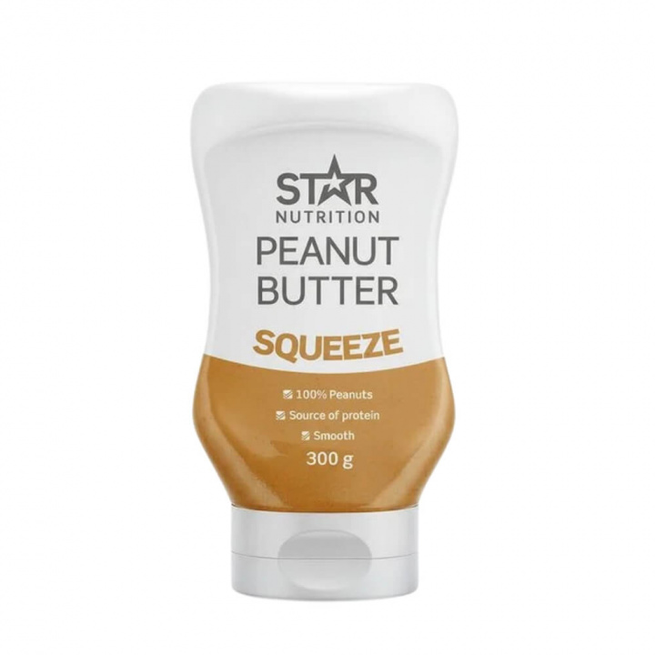 Star Nutrition Peanut Butter Squeeze, 300 g i gruppen Kosttilskud & Fødevarer / Fødevarer / Nøddesmør hos Tillskottsbolaget (STAR29374)