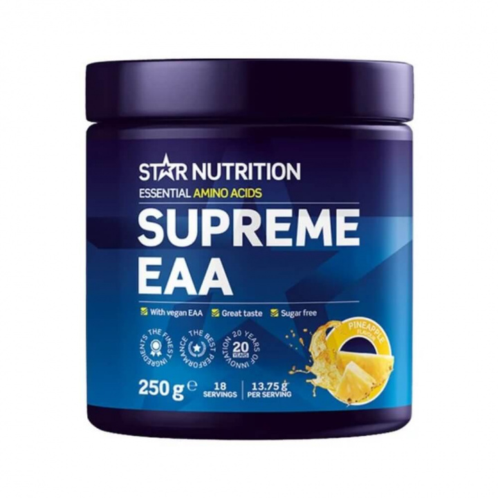 Star Nutrition Supreme EAA, 250 g (Pineapple) i gruppen Kosttilskud & Fødevarer / Aminosyrer / EAA hos Tillskottsbolaget (STAR6432-2)