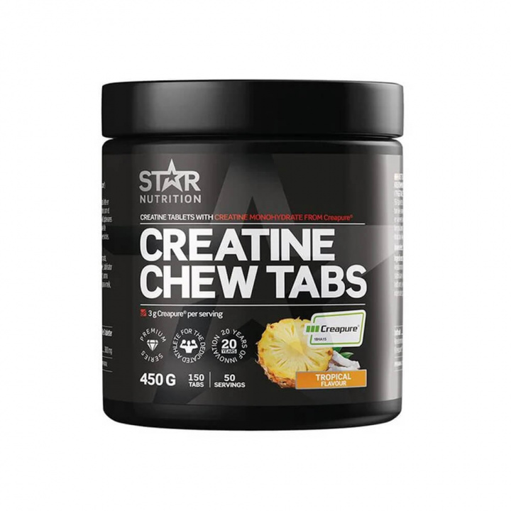 Star Nutrition Creatine Chew Tabs, 150 tabs i gruppen Kosttilskud & Fødevarer / Kreatin / Kreatinmonohydrat hos Tillskottsbolaget (STAR76845)
