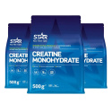 3 x Star Nutrition Creatine Monohydrate, 500 g