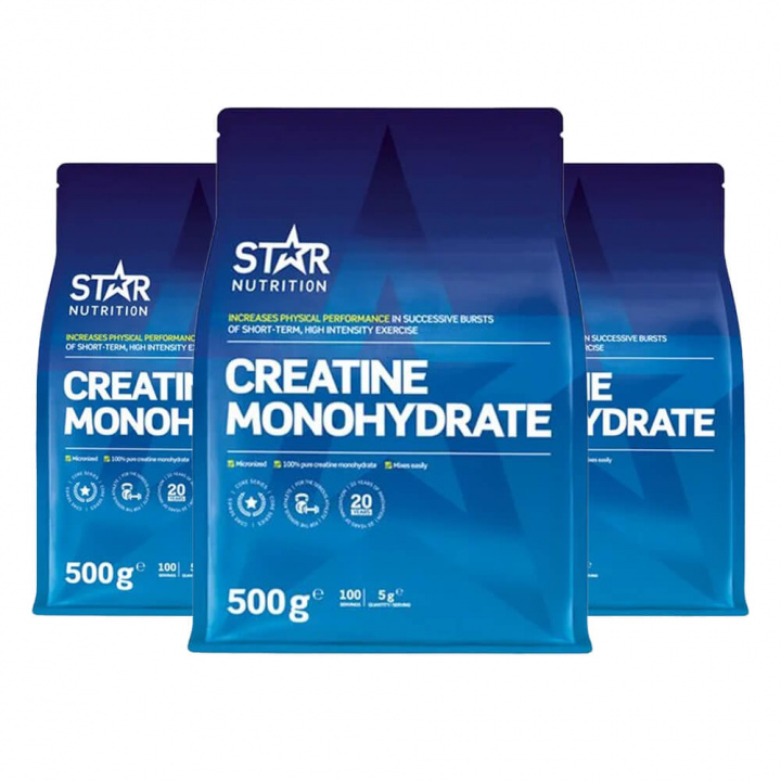 3 x Star Nutrition Creatine Monohydrate, 500 g i gruppen Kosttilskud & Fødevarer / Kreatin / Kreatinmonohydrat hos Tillskottsbolaget (STAR7894)