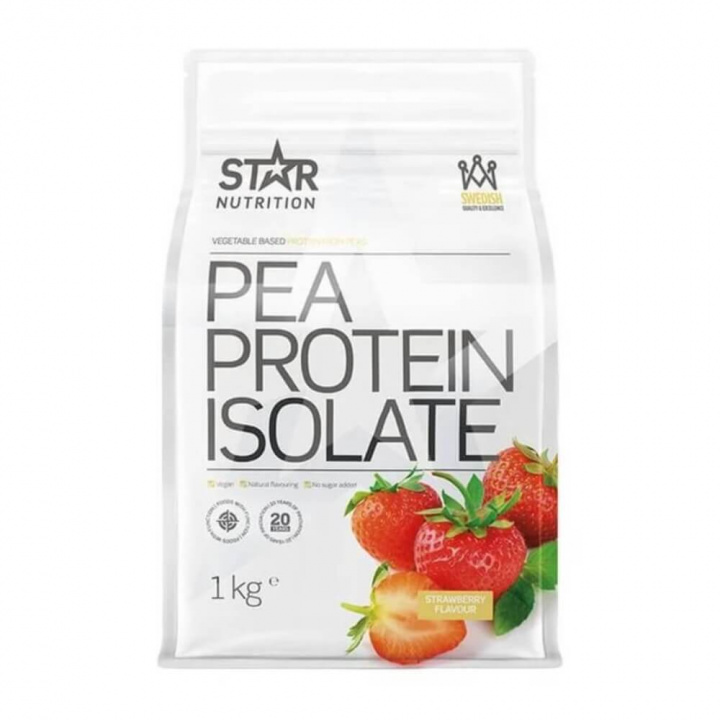 Star Nutrition Pea Protein Isolate, 1 kg (Strawberry) i gruppen Kosttilskud & Fødevarer / Proteinpulver / Isolatprotein hos Tillskottsbolaget (STAR843-4)