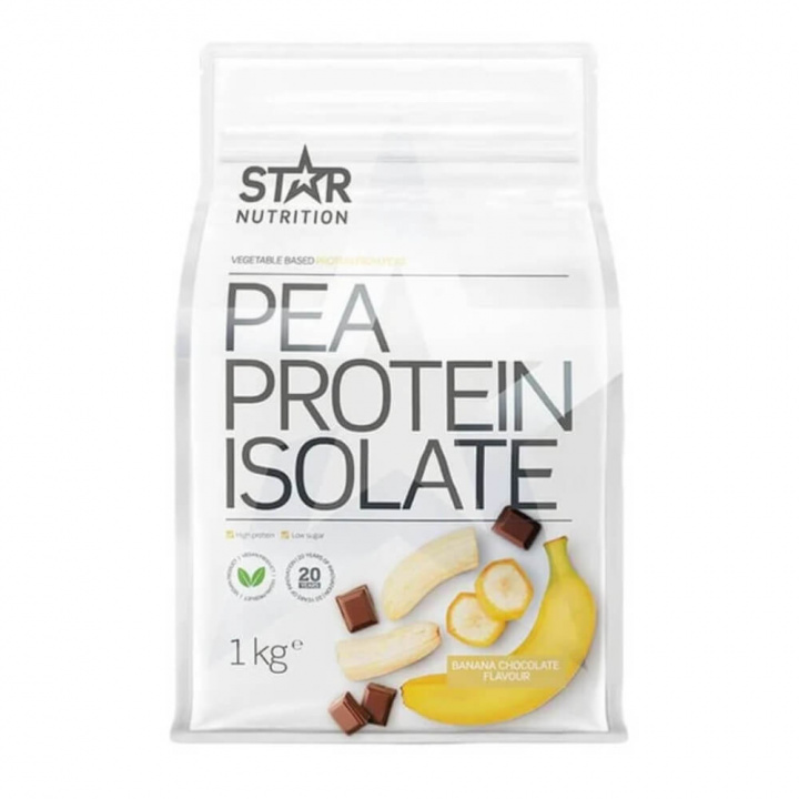 Star Nutrition Pea Protein Isolate, 1 kg (Banana Chocolate) i gruppen Kosttilskud & Fødevarer / Proteinpulver / Isolatprotein hos Tillskottsbolaget (STAR843-5)