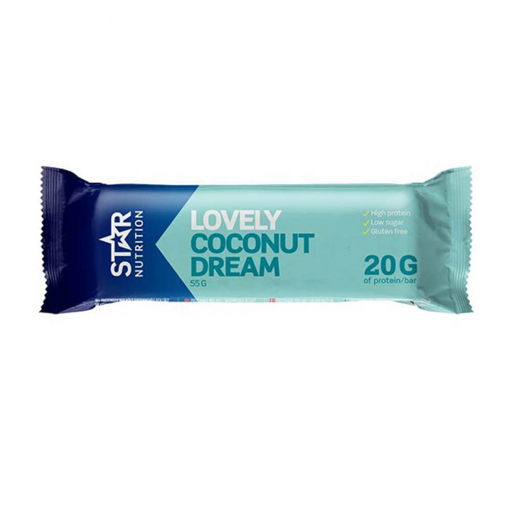 Star Nutrition Protein Bar, 55g (Coconut Dream) i gruppen Bars / Proteinbarer hos Tillskottsbolaget (STAR8459-3)