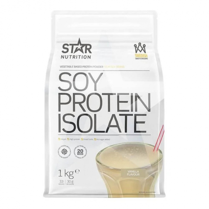 Star Nutrition Soy Protein Isolate, 1 kg (Vanilla) i gruppen Kosttilskud & Fødevarer / Proteinpulver / Isolatprotein hos Tillskottsbolaget (STAR9532-1)