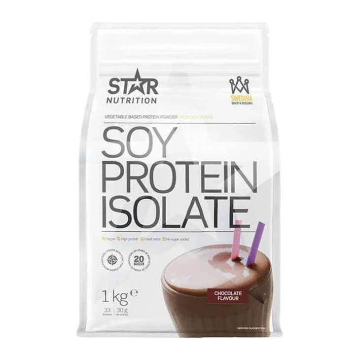 Star Nutrition Soy Protein Isolate, 1 kg (Chocolate) i gruppen Kosttilskud & Fødevarer / Proteinpulver / Isolatprotein hos Tillskottsbolaget (STAR9532-2)