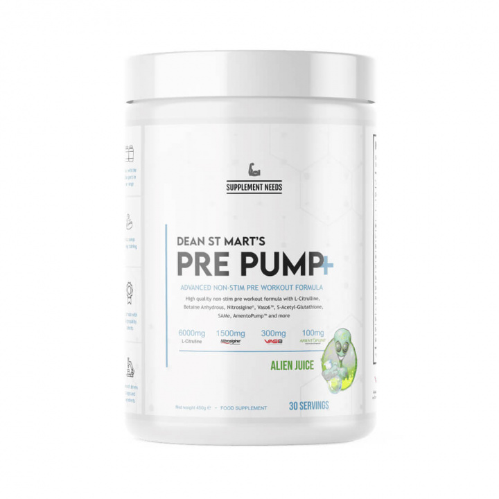 Supplement Needs Pre Pump+, 30 serv. (Alien Juice) i gruppen Kosttilskud & Fødevarer / Præstationsforbedringer / Stimfri PWO hos Tillskottsbolaget (SUPPNEEDS7653-1)