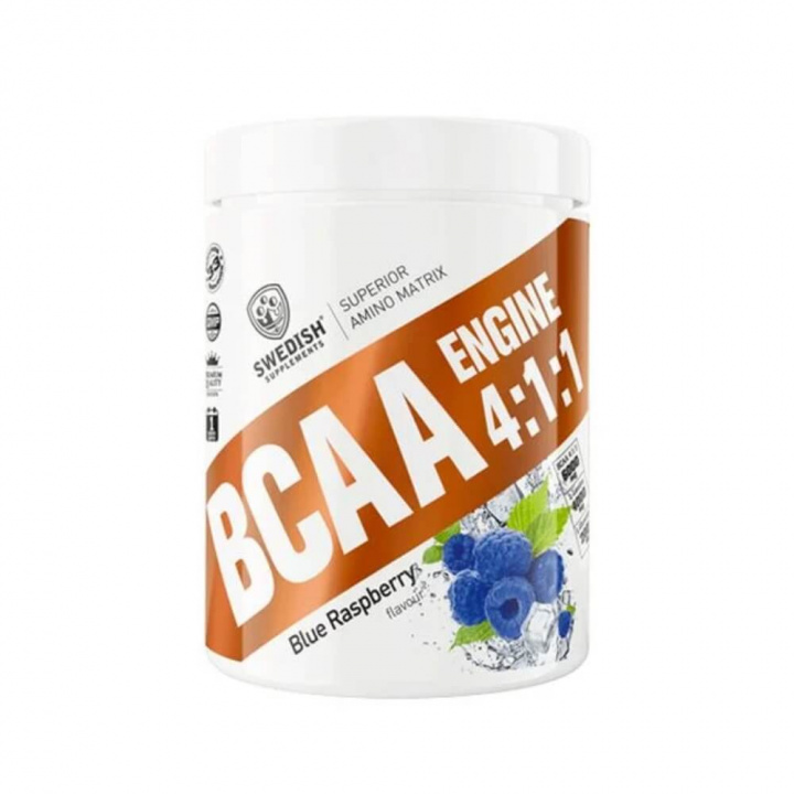 Swedish Supplements BCAA Engine 4:1:1 (Blue Raspberry) i gruppen Kosttilskud & Fødevarer / Aminosyrer / BCAA hos Tillskottsbolaget (SWEDISH6352TOCHORASPBERRY)