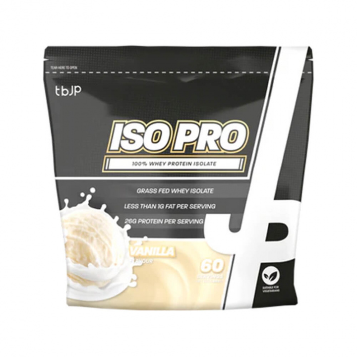 Trained By JP IsoPro, 60 serv. (Vanilla) i gruppen Kosttilskud & Fødevarer / Proteinpulver / Isolatprotein hos Tillskottsbolaget (TBJP8846-3)