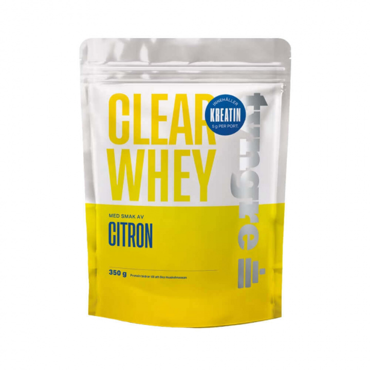 Tyngre Clear Whey med Kreatin, 350 g i gruppen Kosttilskud & Fødevarer / Proteinpulver / Clear Whey hos Tillskottsbolaget (TYNGRE2845)